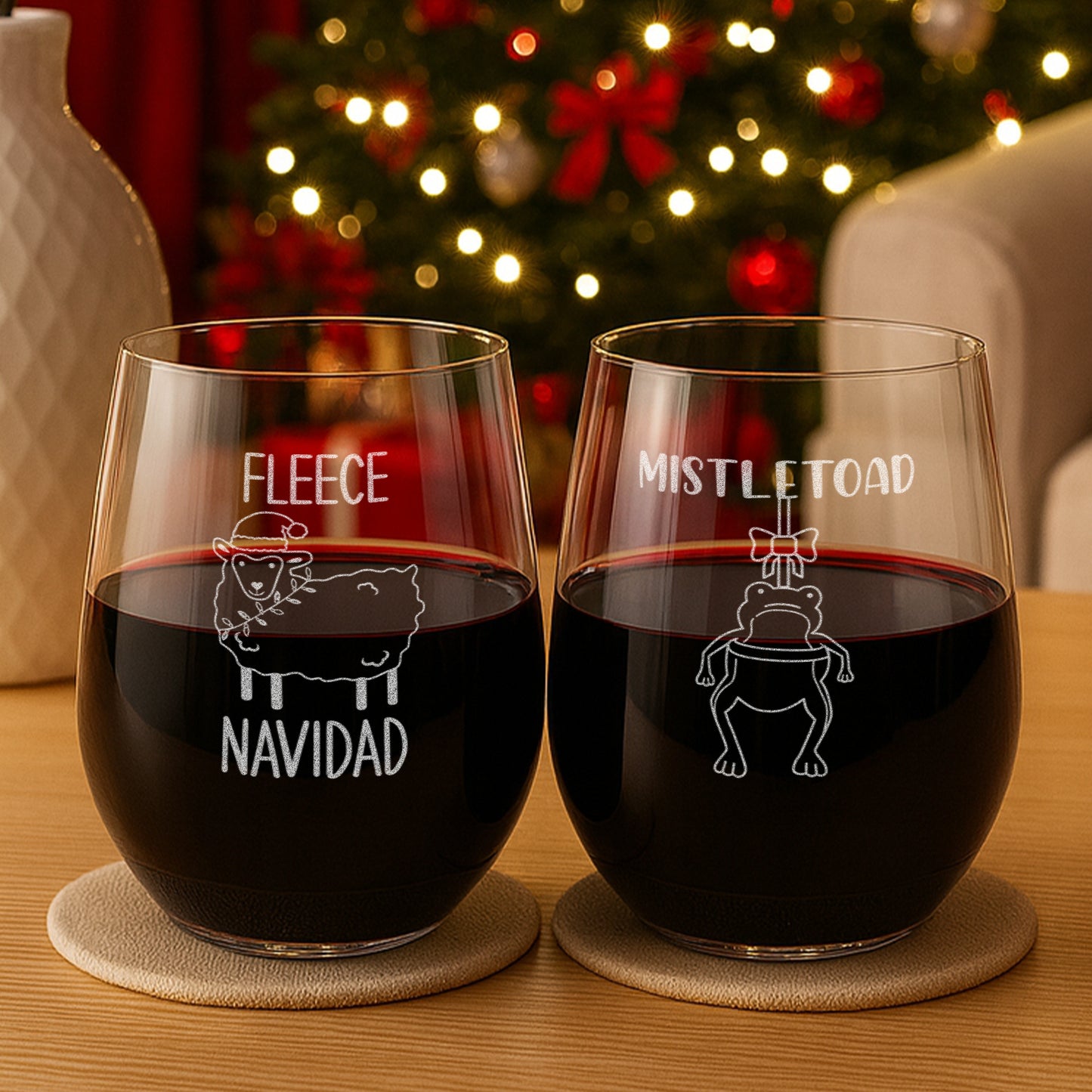 Funny Christmas Wine Glass – Holiday Gift for Women – Elephant Exchange