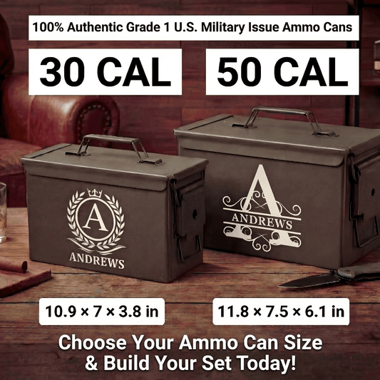 Build Your Own Military Ammo Box Gift Set - Custom Engraved