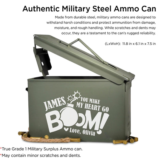 Valentine's Day Gifts-Valentines Day Gift For Him-You Make My Heart Go Boom-Personalized Gifts For Him-Funny Valentines Gift For Men