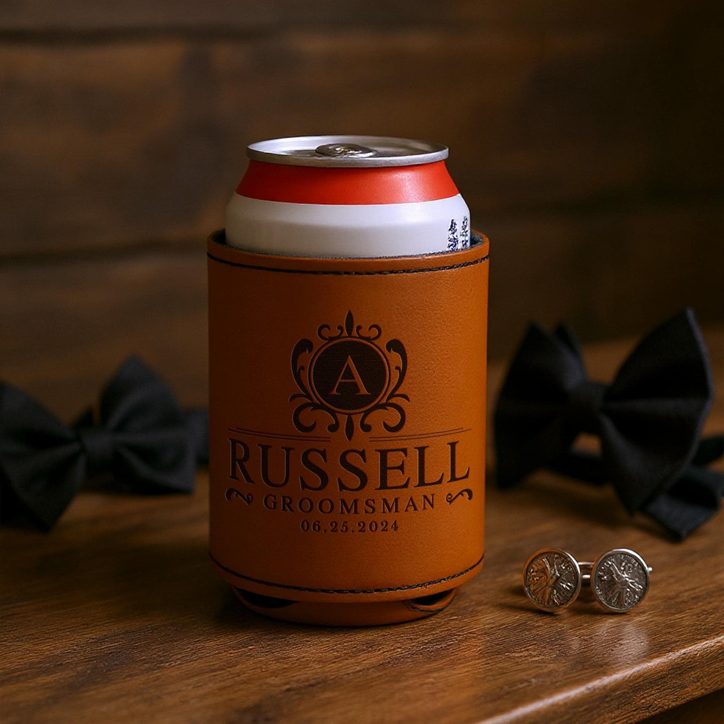 Groomsmen Can Cooler-Personalized Groomsmen Gift-Personalized Can Cooler-Groomsmen Proposal-Groomsmen Gifts Personalized-Beer Can Holder