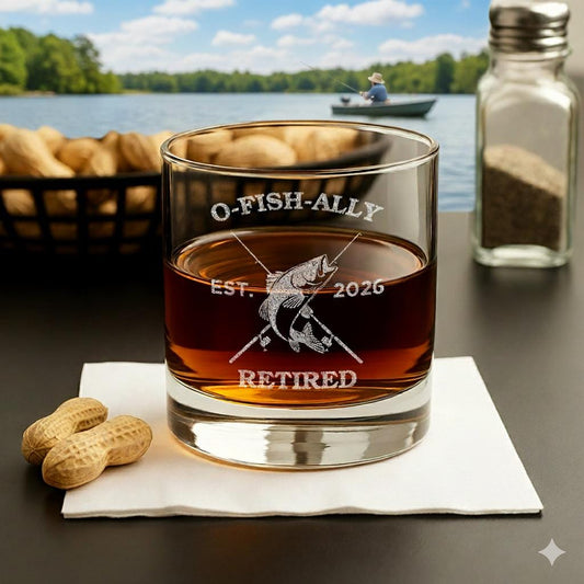 O'Fishally Retired-Retirement Gifts-Retirement Gifts For Men Funny-Retirement Gift For Him-Fishing Retirement-Dad Retirement Gift-Dad Gifts