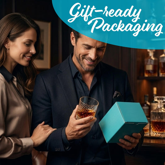 Valentines Day Gift For Him - 11oz Diamond Whiskey Glass - Valentine's Day Gifts - Bottom Engraved -Anniversary Gift for Men - Fathers Day