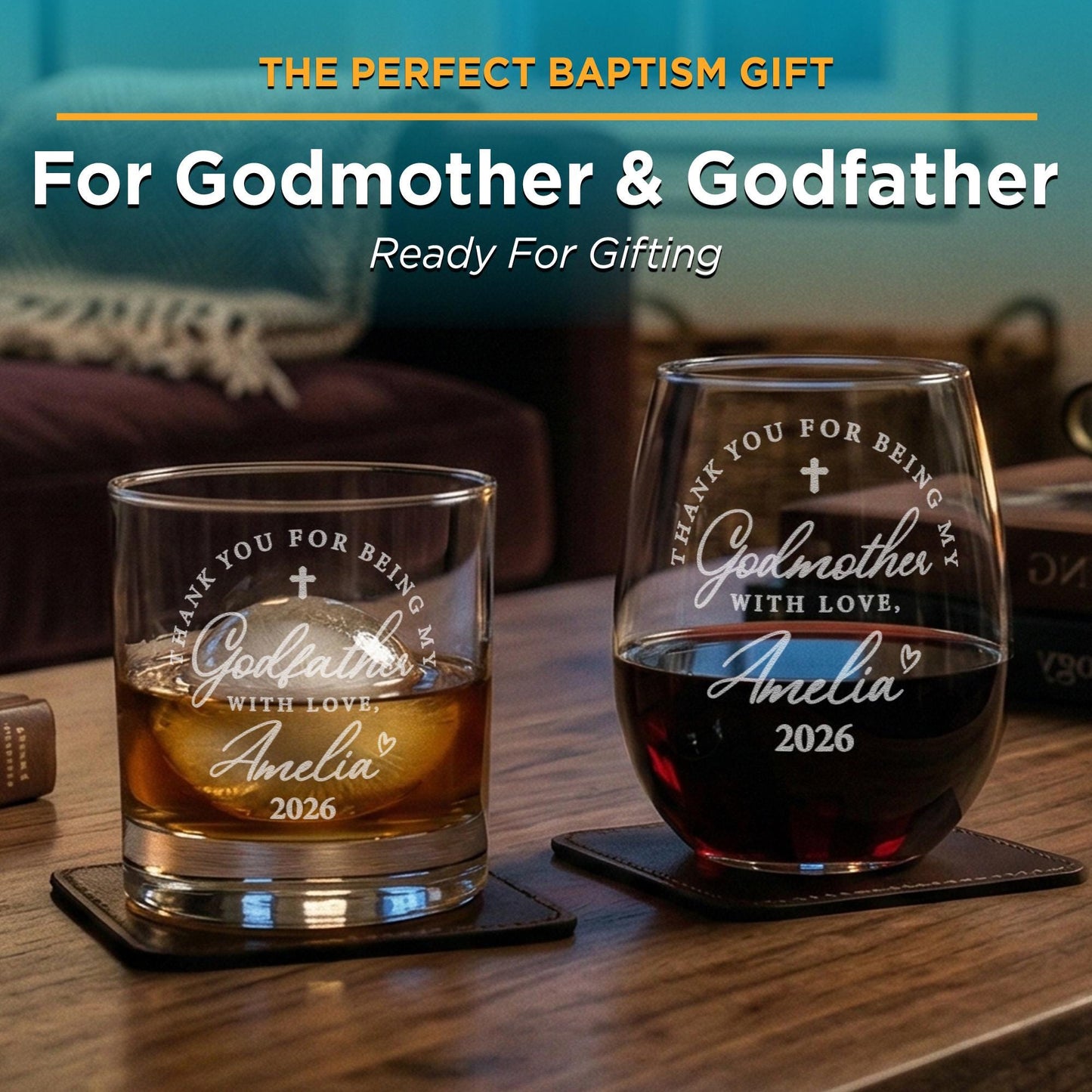 Personalized Godparent Gift-Godparent Proposal-Custom Godparent Gifts-Godparent Gift Set-Godparents Proposal-Gifts For Godparents at Baptism