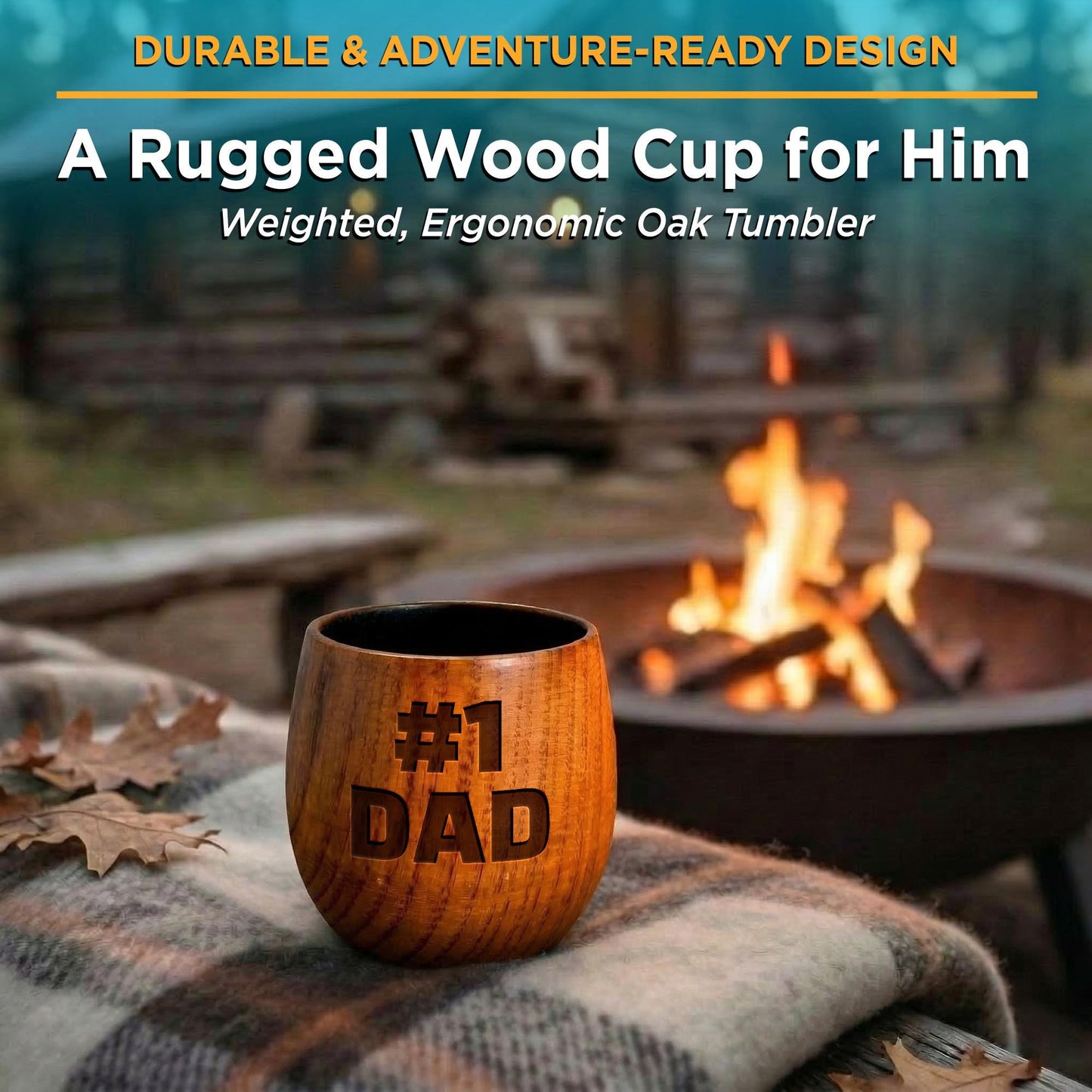 Dad Wood Whiskey Glass-Christmas Gift For Dad From Daughter-Wood Whiskey Cup-Dad Christmas Gift-Best Dad Bourbon Glass-Funny Dad Gift-#1 Dad