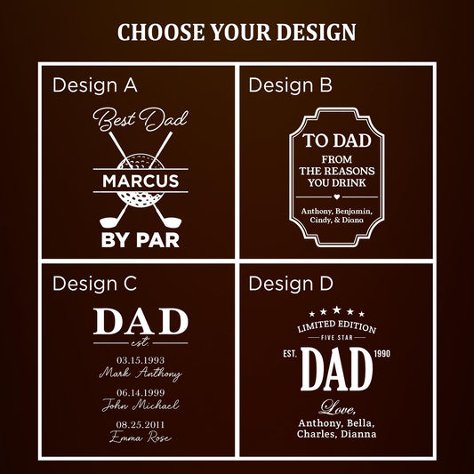 Personalized Fathers Day Dad Gift-Dad Decanter-Fathers Day Gifts-Custom Gifts For Men-Funny Fathers Day Gifts-Dad Gift With Kids Names