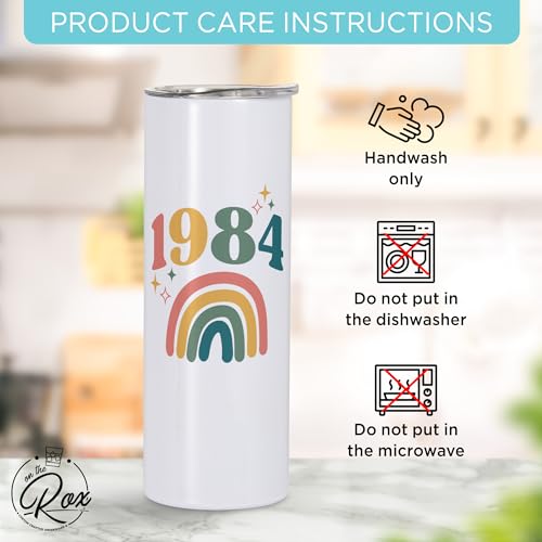 40th Birthday Tumbler Gifts For Women, Men - 20oz 1984 Tumbler Cup Gifts For Her