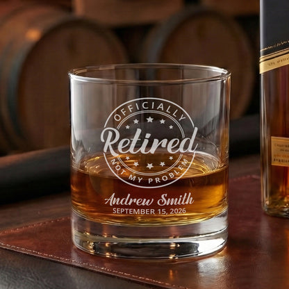 Custom Retirement Whiskey Gifts For Men - Officially Retired