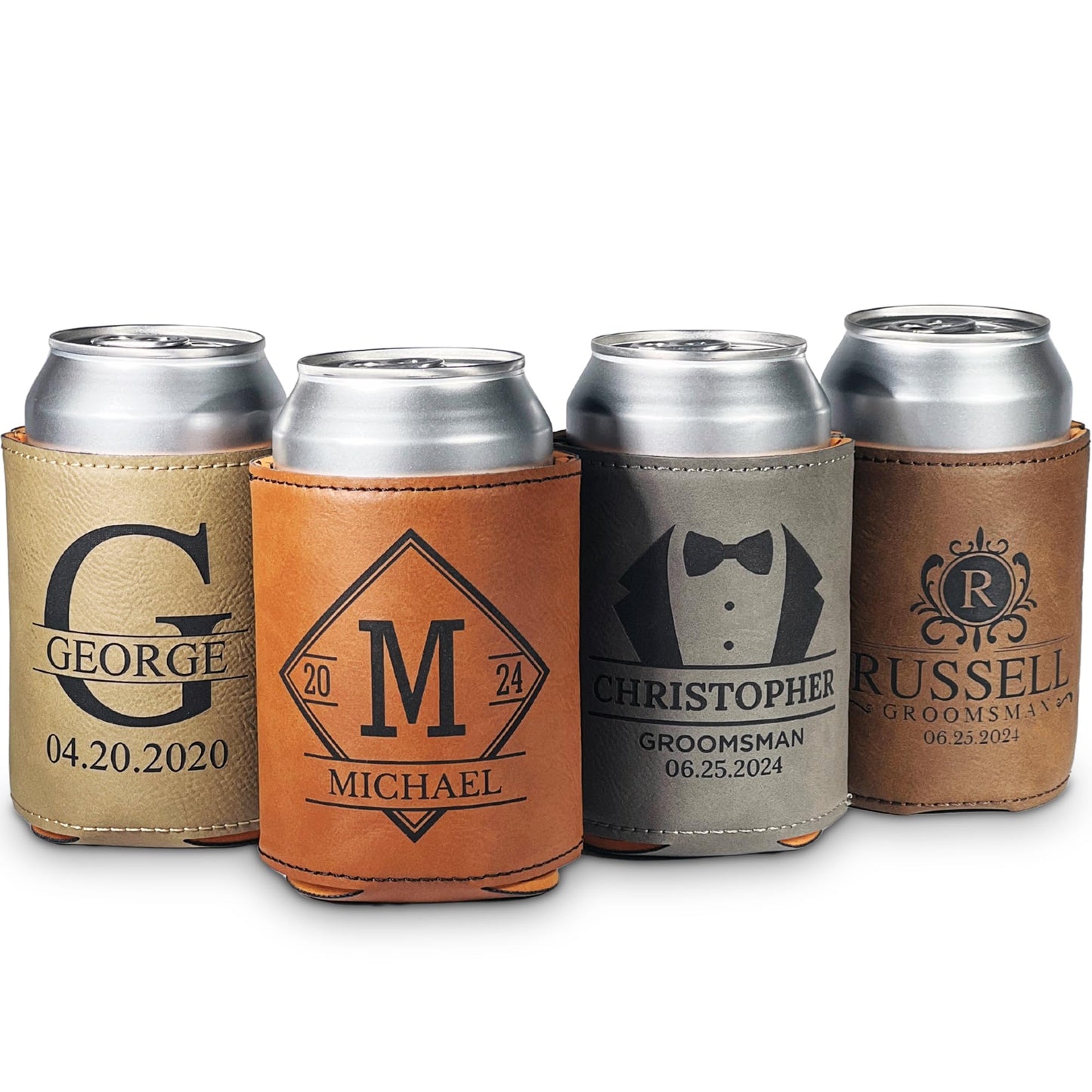 Personalized Groomsmen Can Cooler- Custom Groomsmen Gift -Personalized Wedding Can Cooler - Groomsmen Proposal -Groomsmen Can Sleeve Gifts - Beer Can Holder - Personalized Wedding Favors