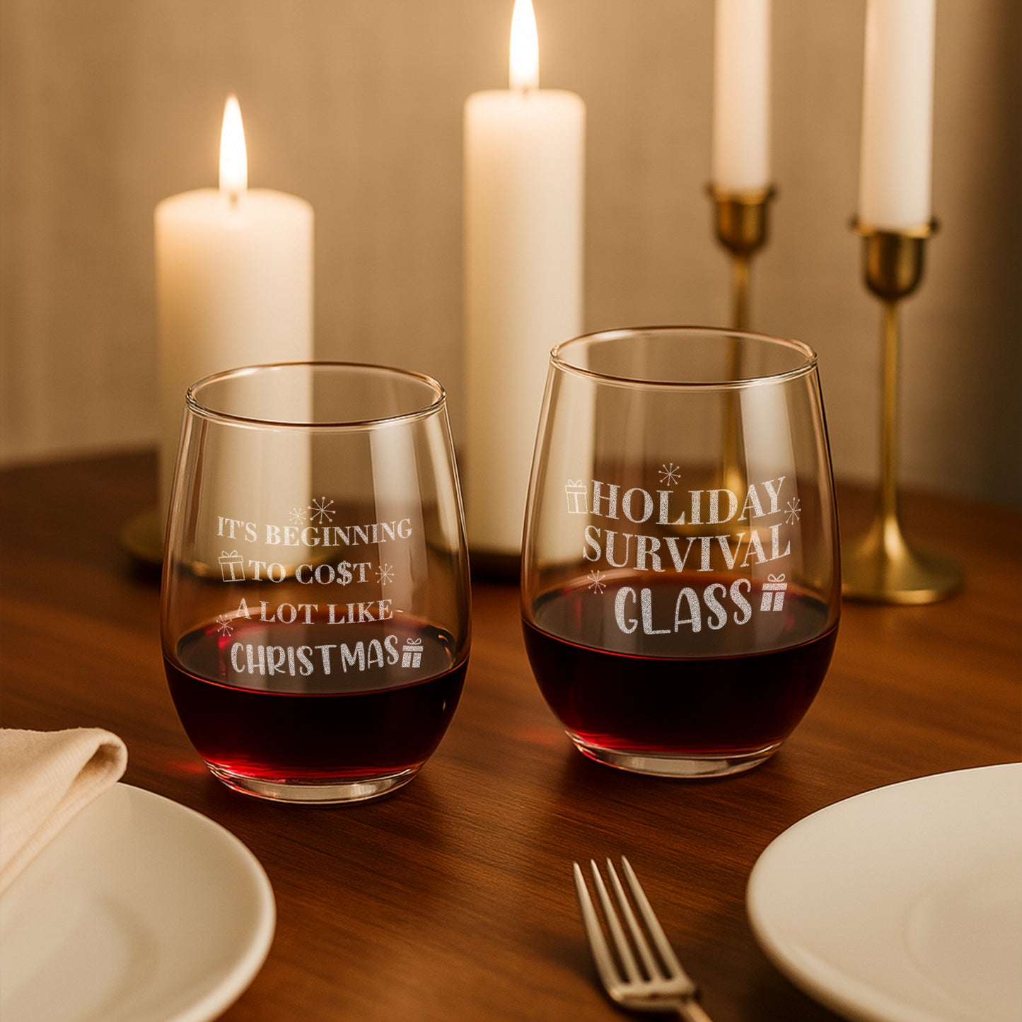 Funny Christmas Wine Glass – It’s Beginning to Cost a Lot Like Christmas Gift