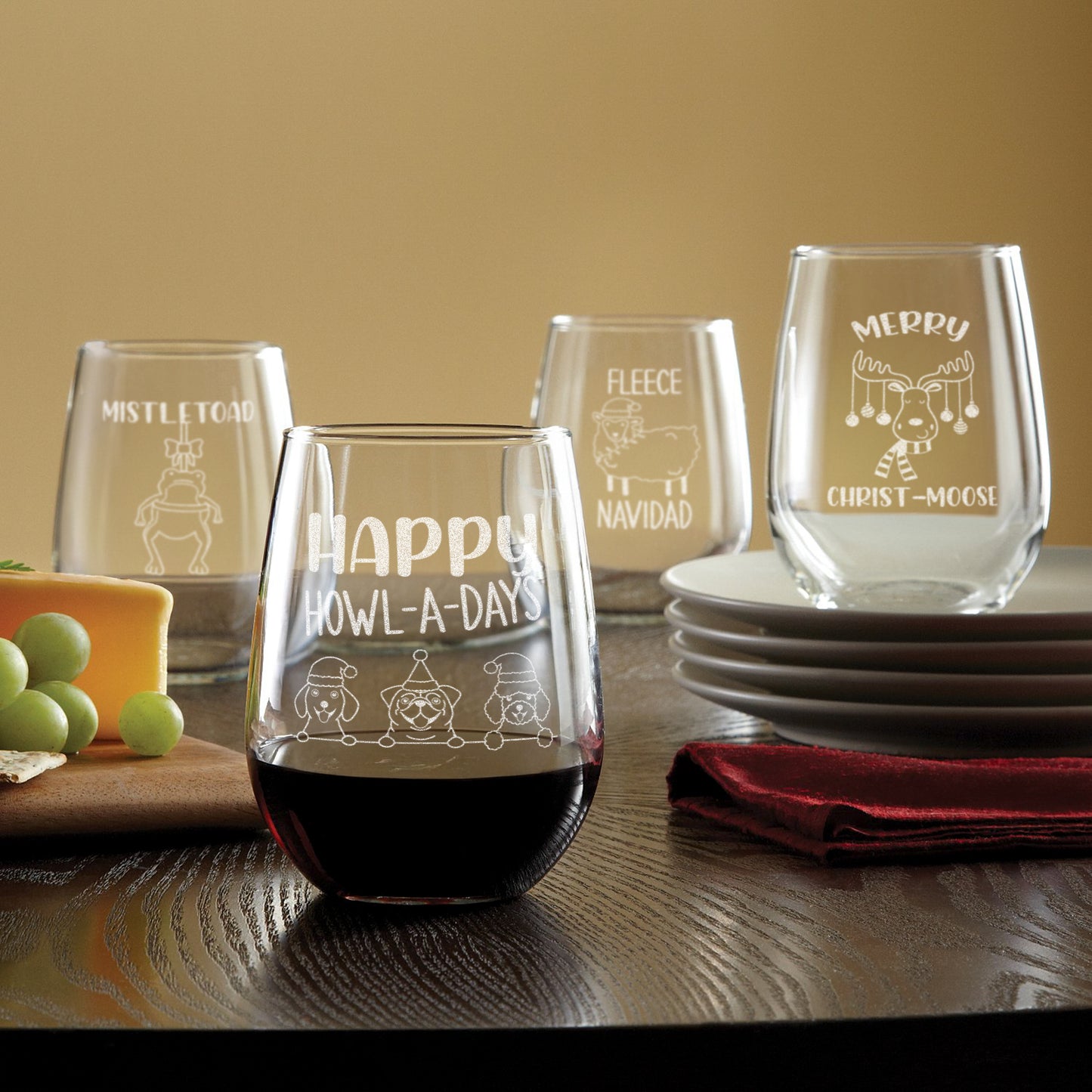 Funny Christmas Wine Glass – Holiday Gift for Women – Elephant Exchange