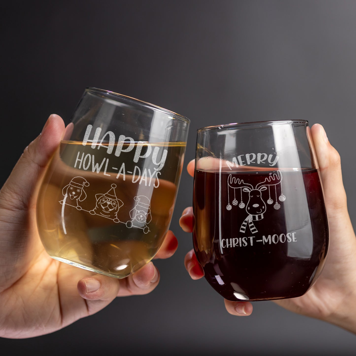 Funny Christmas Wine Glass – Holiday Gift for Women – Elephant Exchange