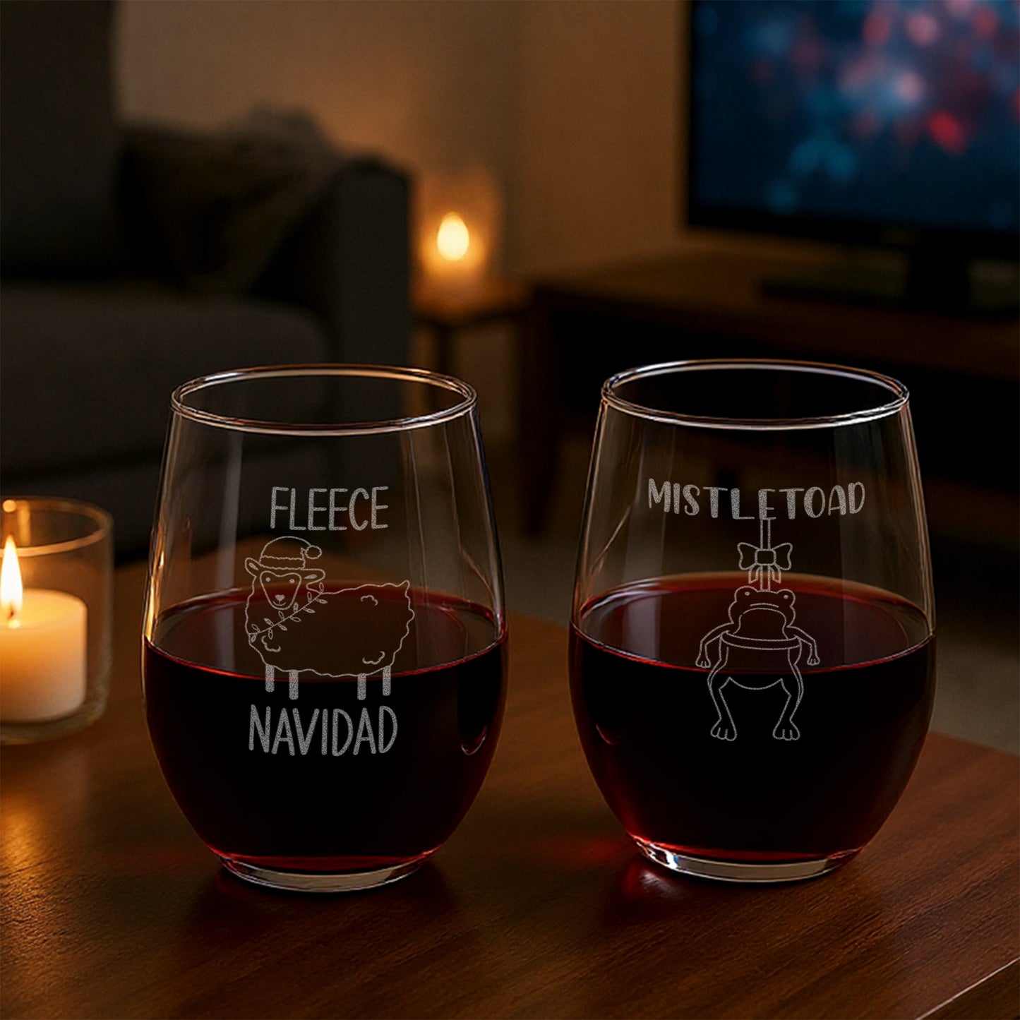 Funny Christmas Wine Glass – Holiday Gift for Women – Elephant Exchange