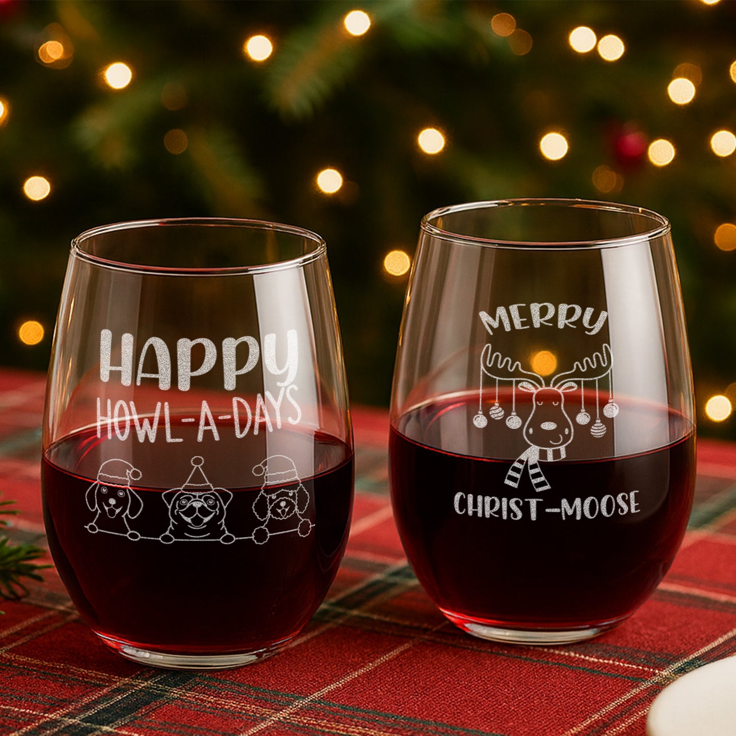 Funny Christmas Wine Glass – Holiday Gift for Women – Elephant Exchange