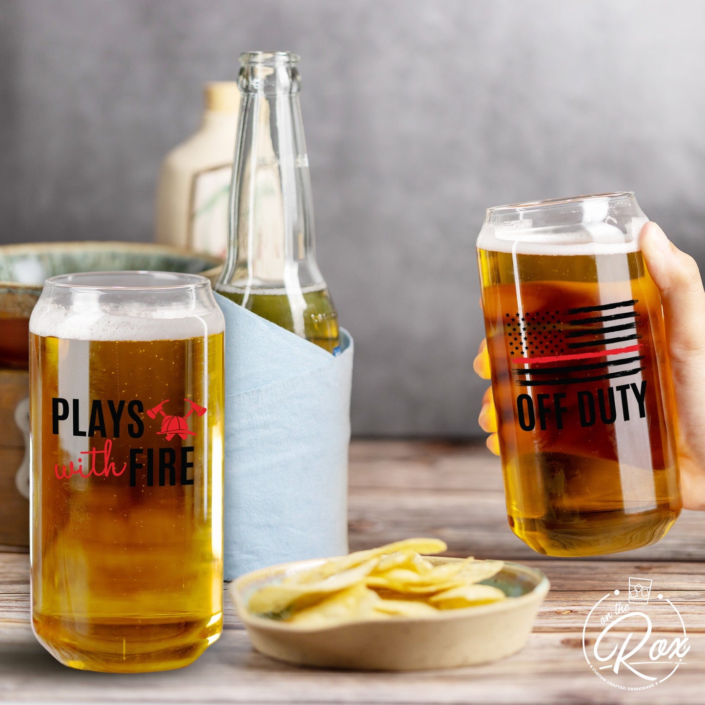 Firefighter Glasses-Firefighter Gifts For Men-Fire Department Gifts-Firefighter Retirement Gifts-Firefighting Gifts-Firefighter Beer