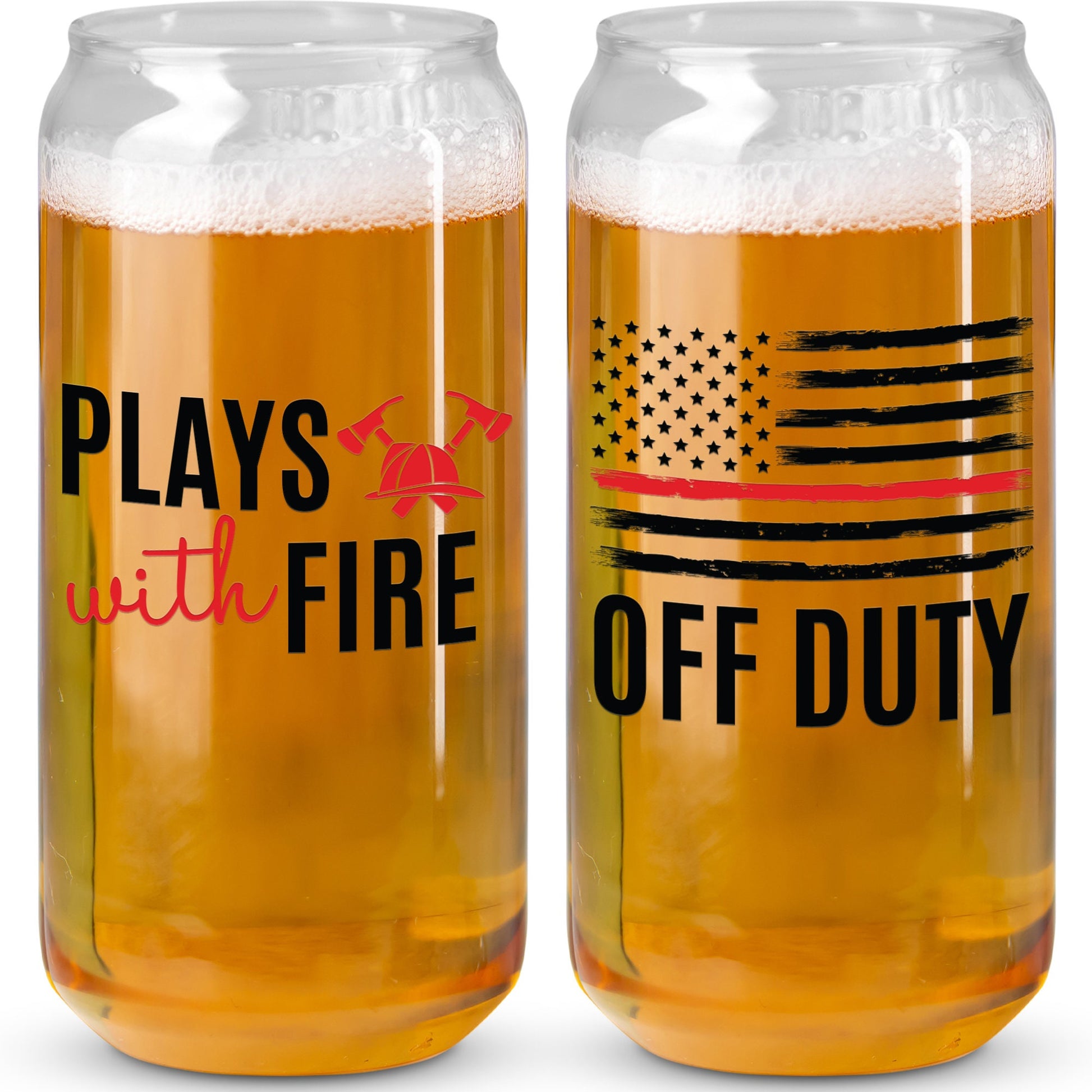 Firefighter Glasses-Firefighter Gifts For Men-Fire Department Gifts-Firefighter Retirement Gifts-Firefighting Gifts-Firefighter Beer