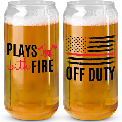 Firefighter Glasses-Firefighter Gifts For Men-Fire Department Gifts-Firefighter Retirement Gifts-Firefighting Gifts-Firefighter Beer