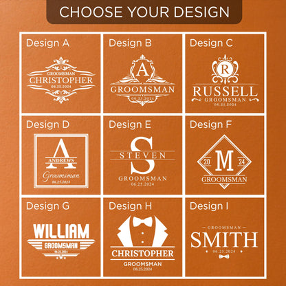 Personalized Groomsmen Whiskey Glass–Custom Engraved Best Man Gift–Groomsman Proposal Gift–Wedding Party Bourbon Glass
