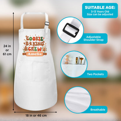 Personalized Cookie Making Crew Apron-Personalized Christmas Cookie Aprons-Custom Aprons-Kids Cookie Baking Apron-Cookie Crew-Matching Apron
