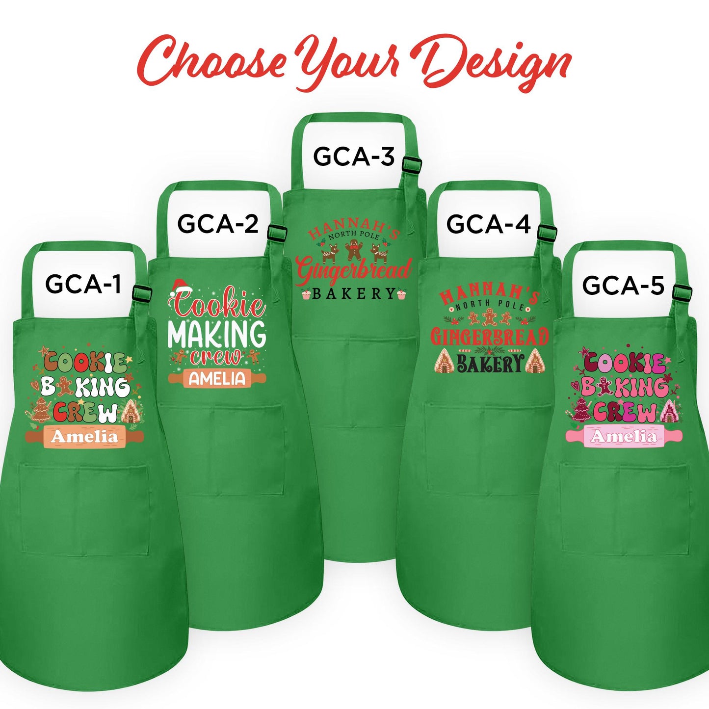 Personalized Cookie Making Crew Apron-Personalized Christmas Cookie Aprons-Custom Aprons-Kids Cookie Baking Apron-Cookie Crew-Matching Apron