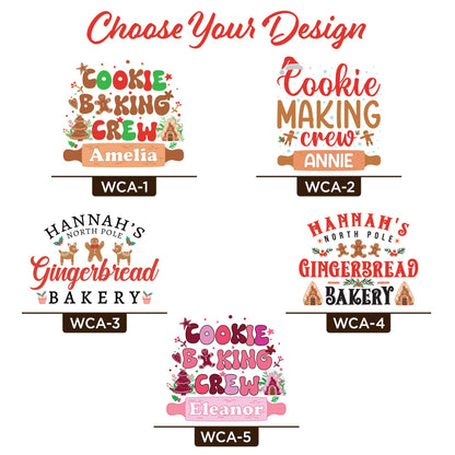 Personalized Kids Apron-Custom Apron-Personalized Aprons-Christmas Apron-Personalized Children's Christmas Aprons-Kids Aprons-Apron