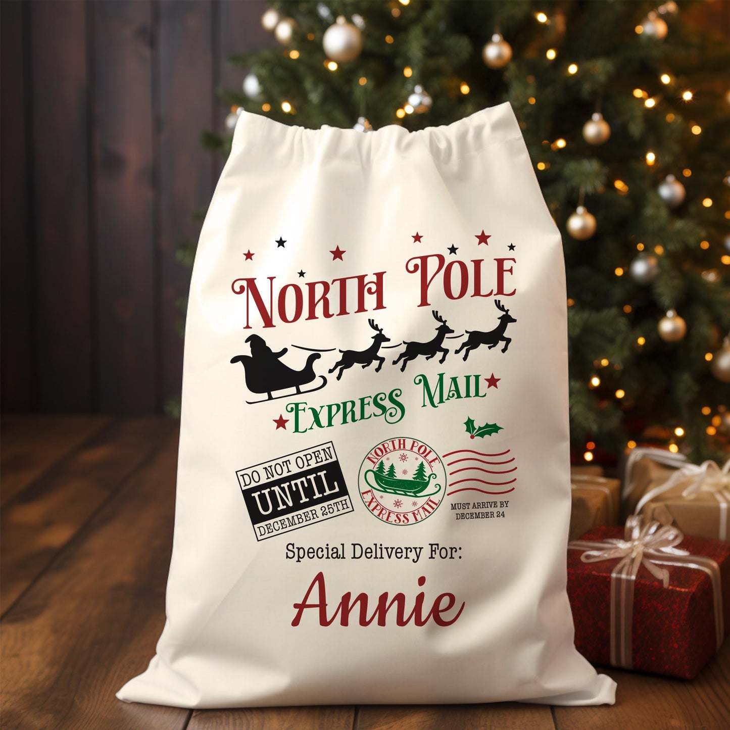 Personalized Santa Delivery Bag-Personalized Christmas Bags-Santa Sacks-Christmas Delivery Bag-Santa Gifts-Santa Decor-Santa Gift Bag