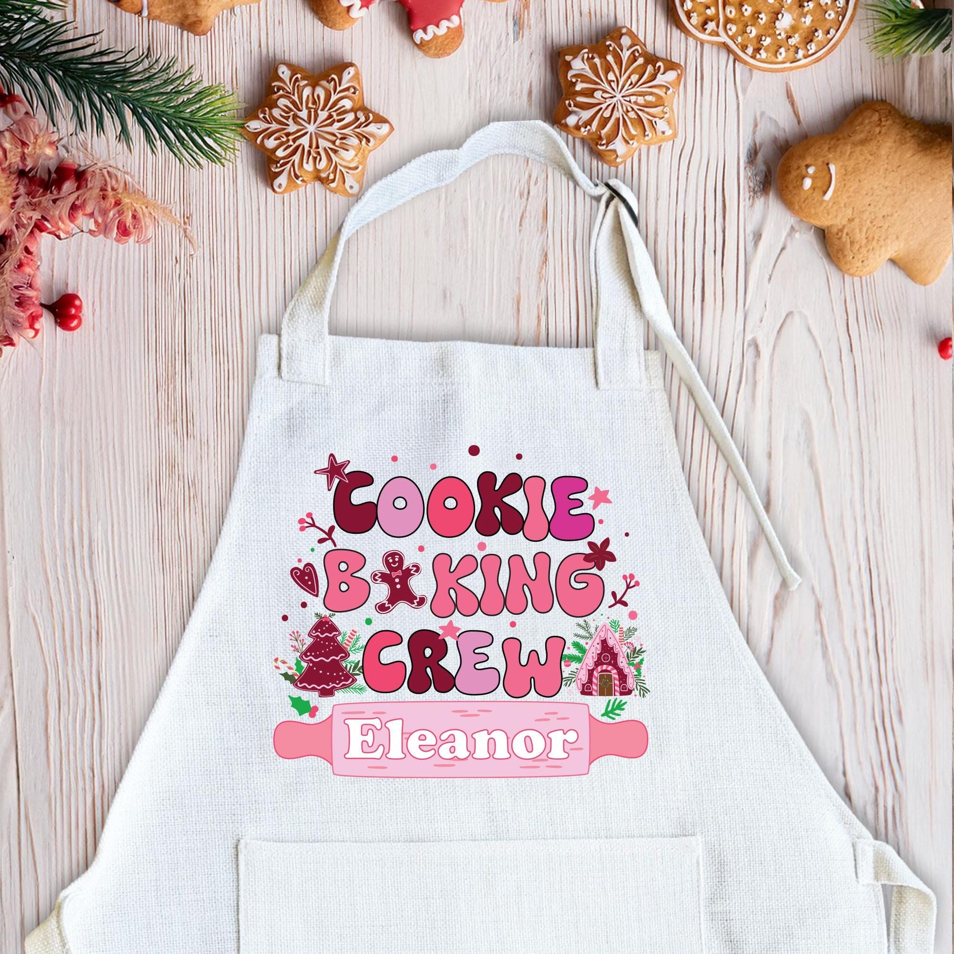 Personalized Kids Apron-Custom Apron-Personalized Aprons-Christmas Apron-Personalized Children's Christmas Aprons-Kids Aprons-Apron
