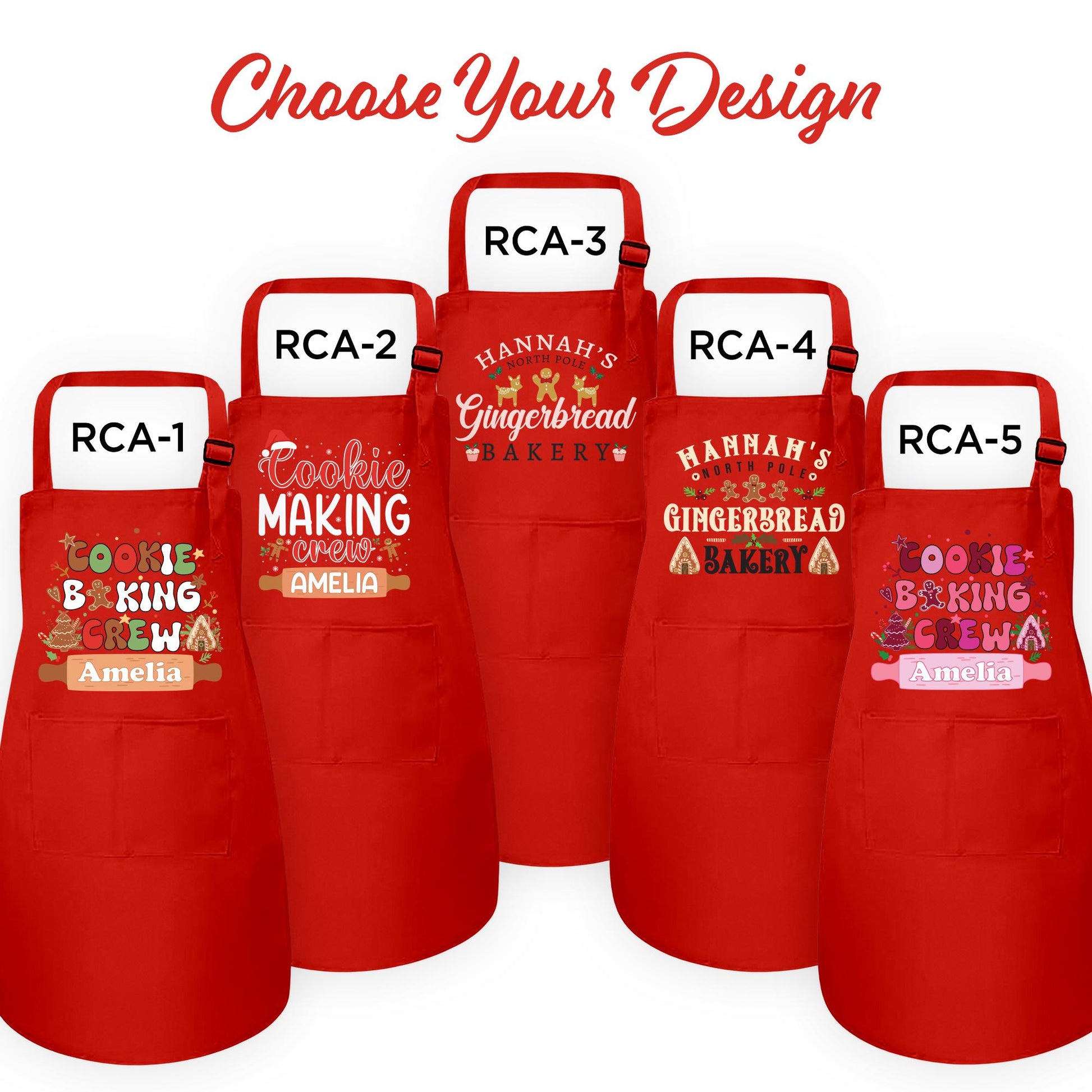 Personalized Kids Christmas Apron-Personalized Christmas Apron-Christmas Baking Crew-Cookie Crew Christmas Apron-Christmas Apron For Kids