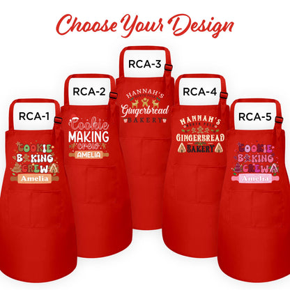 Personalized Kids Apron-Custom Apron-Personalized Aprons-Christmas Apron-Personalized Children's Christmas Aprons-Kids Aprons-Apron
