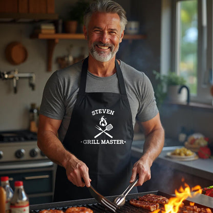 Personalized Mens Apron-Mens Apron-Personalized Apron-Apron For Men-Personalized Aprons-Grill Apron-Custom Name Apron-Dad Grilling Apron