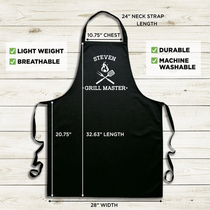 Personalized Mens Apron-Mens Apron-Personalized Apron-Apron For Men-Personalized Aprons-Grill Apron-Custom Name Apron-Dad Grilling Apron