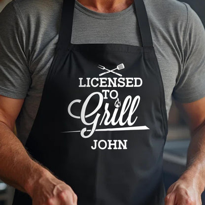 Personalized Mens Apron-Mens Apron-Personalized Apron-Apron For Men-Personalized Aprons-Grill Apron-Custom Name Apron-Dad Grilling Apron