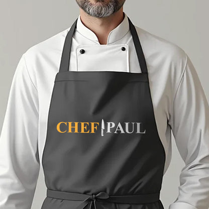 Personalized Apron-Chef Apron-Custom Name Apron-Chef Gifts-Cooking Apron-Custom Apron-Mens Apron-Apron For Men-Custom Chef Apron-