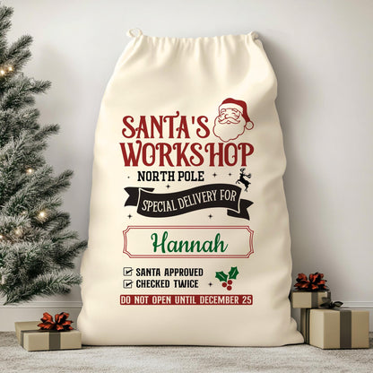 Personalized Santa Delivery Bag-Personalized Christmas Bags-Santa Sacks-Christmas Delivery Bag-Santa Gifts-Santa Decor-Santa Gift Bag