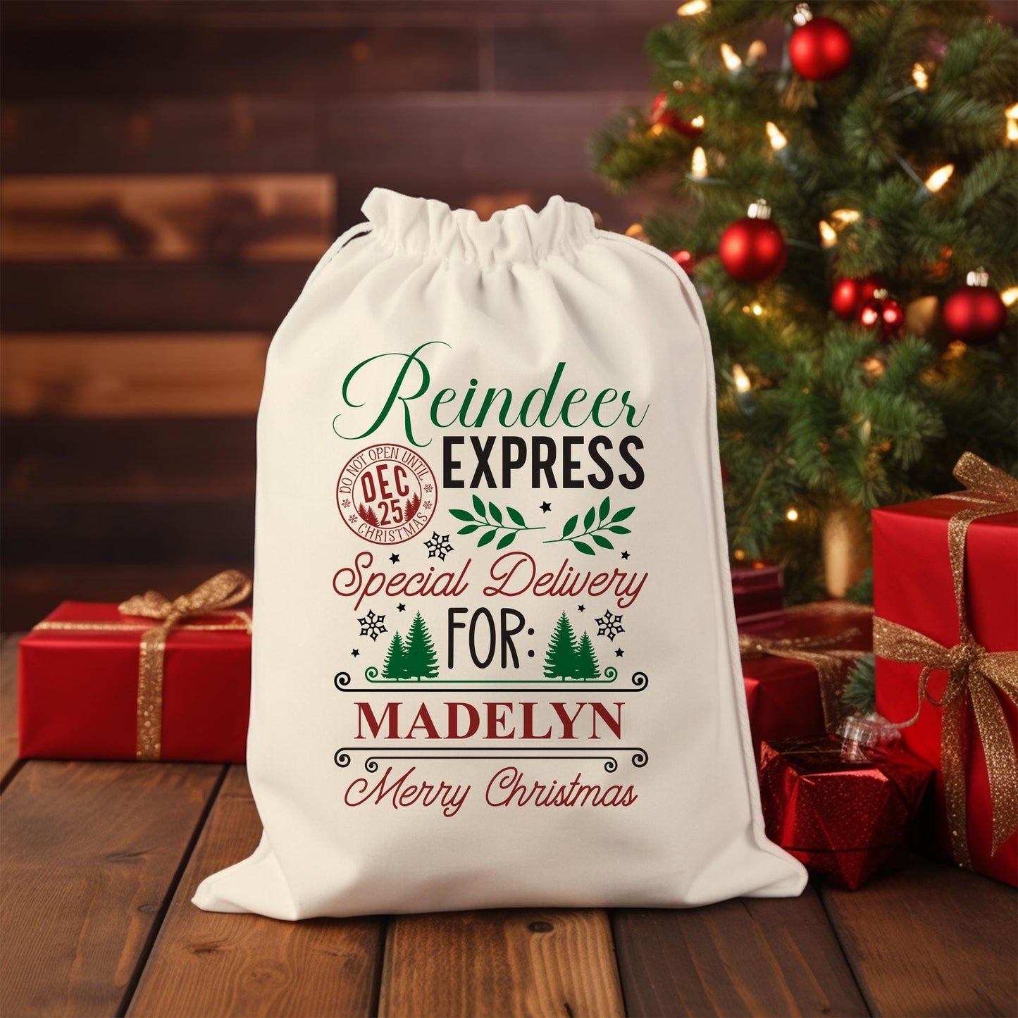 Personalized Santa Delivery Bag-Personalized Christmas Bags-Santa Sacks-Christmas Delivery Bag-Santa Gifts-Santa Decor-Santa Gift Bag