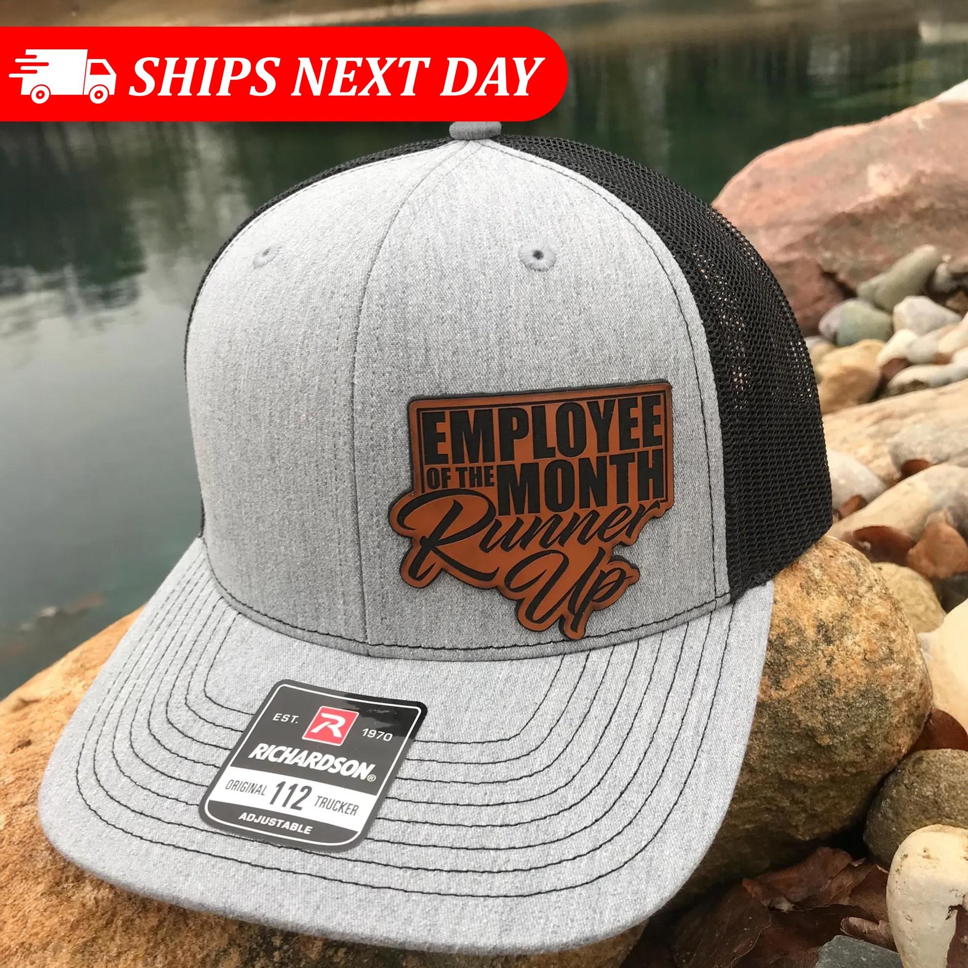 Hats For Men-Funny Work Gifts-Employee Of The Month Runner Up-Richardson 112 Trucker Hat-Funny Hat-Funny Gift For Him-Funny Trucker Hat-Hats