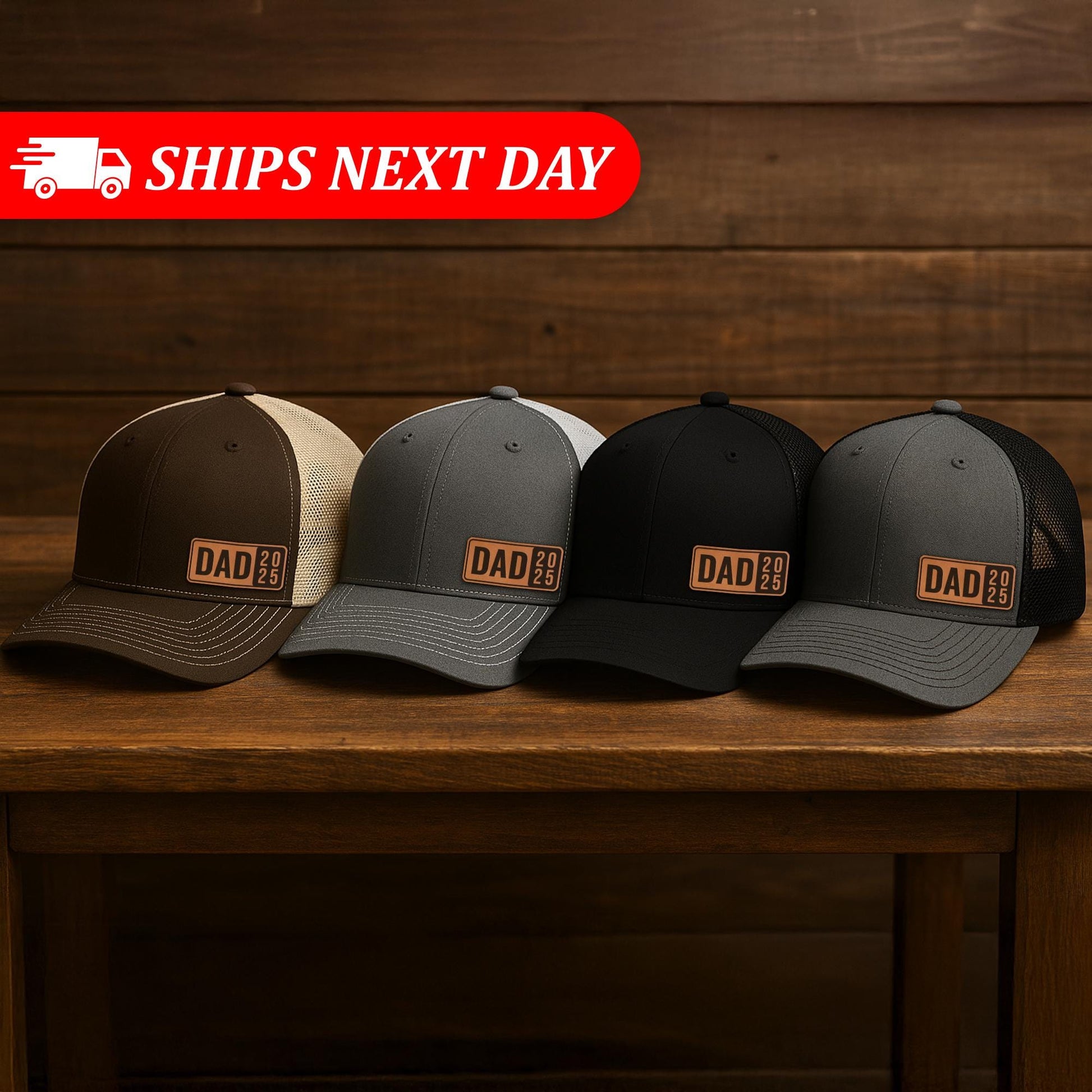 Dad 2025 Patch Hat–Custom Dad Trucker Hat–New Dad Gift–Father’s Day Gift for Husband–Dad Birthday Snapback–Christmas Gift for Dad