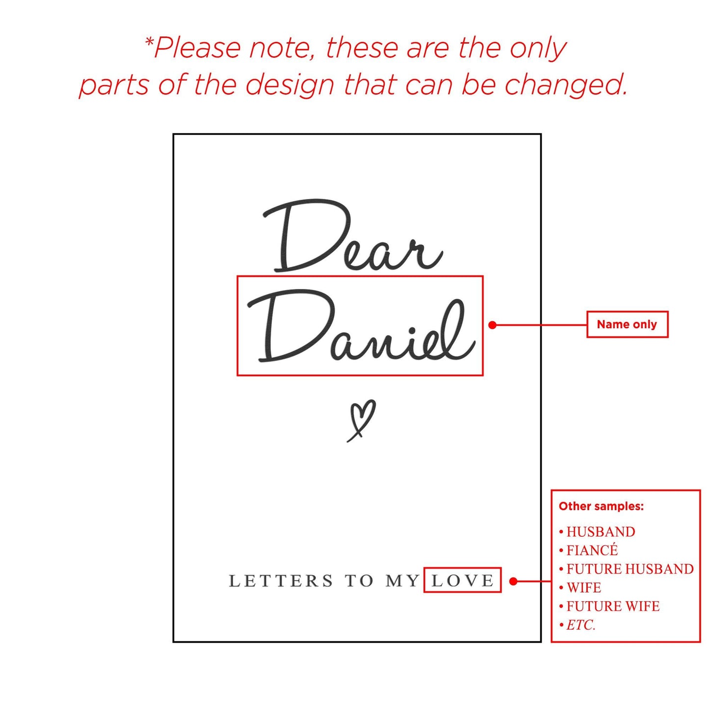 Valentines Gift For Husband-Letters To My Husband-Personalized Gifts For Men-Leather Anniversary Gifts-Love Letter Journal For Him