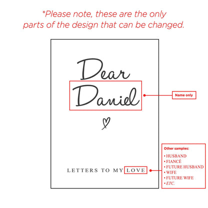 Valentines Gift For Husband-Letters To My Husband-Personalized Gifts For Men-Leather Anniversary Gifts-Love Letter Journal For Him