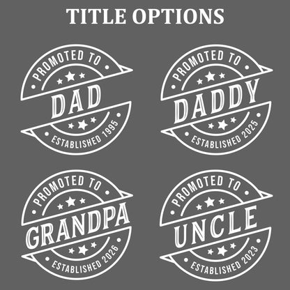 Promoted To Grandpa Whiskey Glass – Personalized Grandpa Gift – Custom Engraved Rocks Glass – Father’s Day, Birthday, Retirement