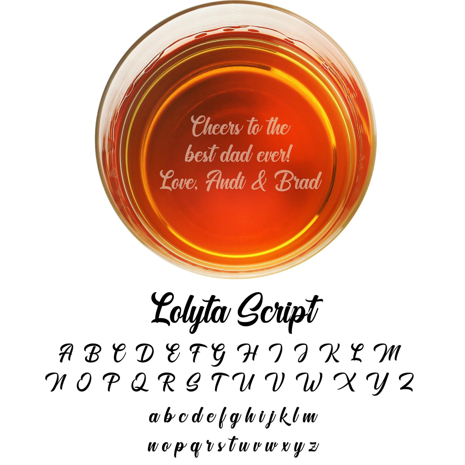 Personalized Whiskey Glass-Handwritten Whiskey Glass-Personalized Handwriting Whiskey Glass-Custom Message Gift-Custom Whiskey Glass