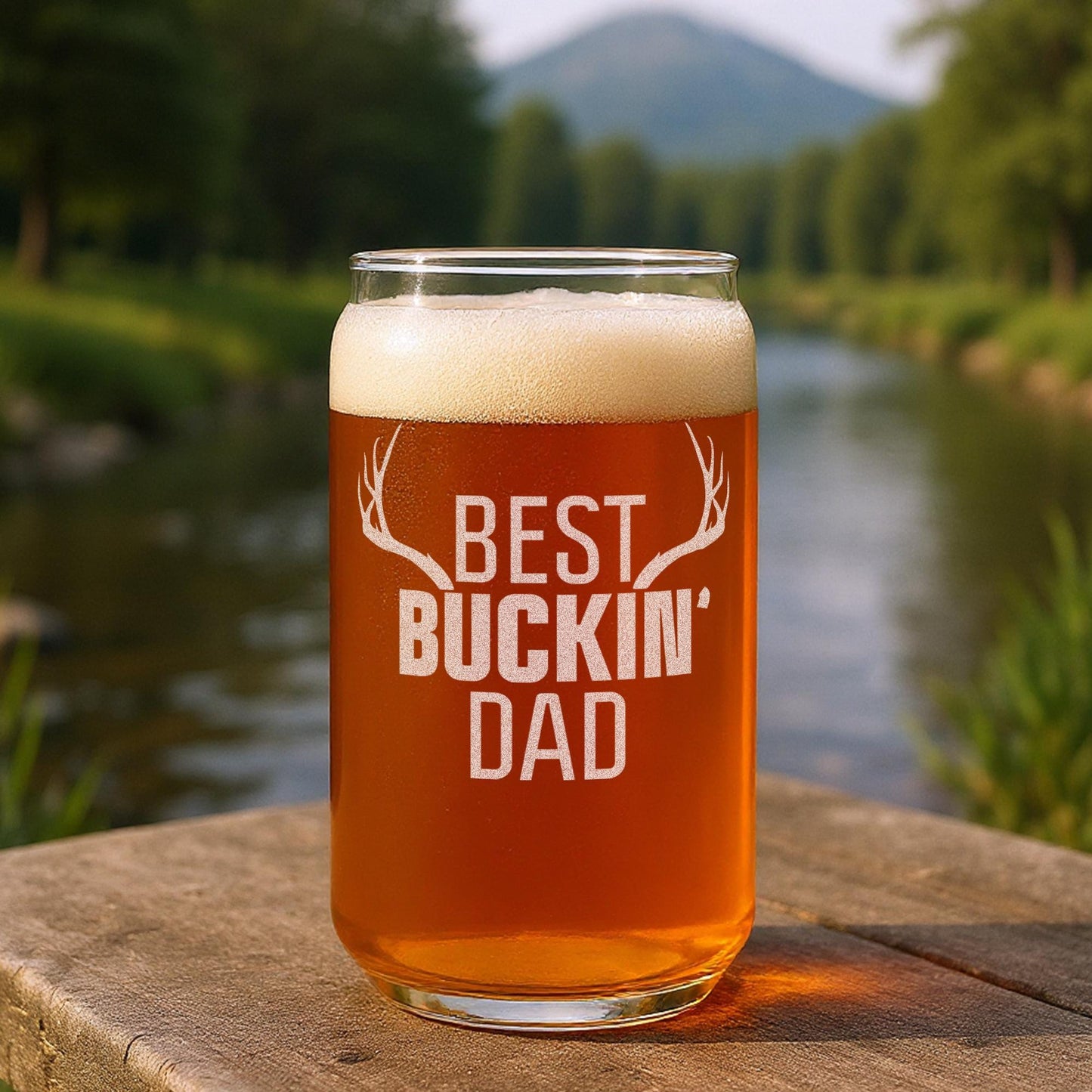 Funny Deer Hunting Whiskey Glass - "Buck Off" or "Best Dad" Engraved Rocks Glass - 11oz Permanent Etched Gift for Hunters, Dad, and Outdoorsmen