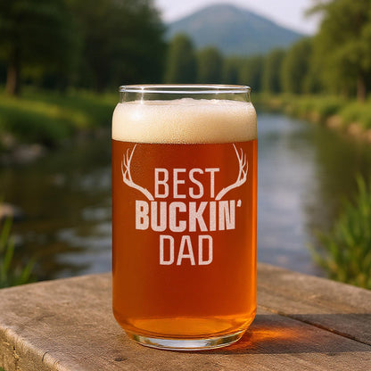Funny Deer Hunting Whiskey Glass - "Buck Off" or "Best Dad" Engraved Rocks Glass - 11oz Permanent Etched Gift for Hunters, Dad, and Outdoorsmen