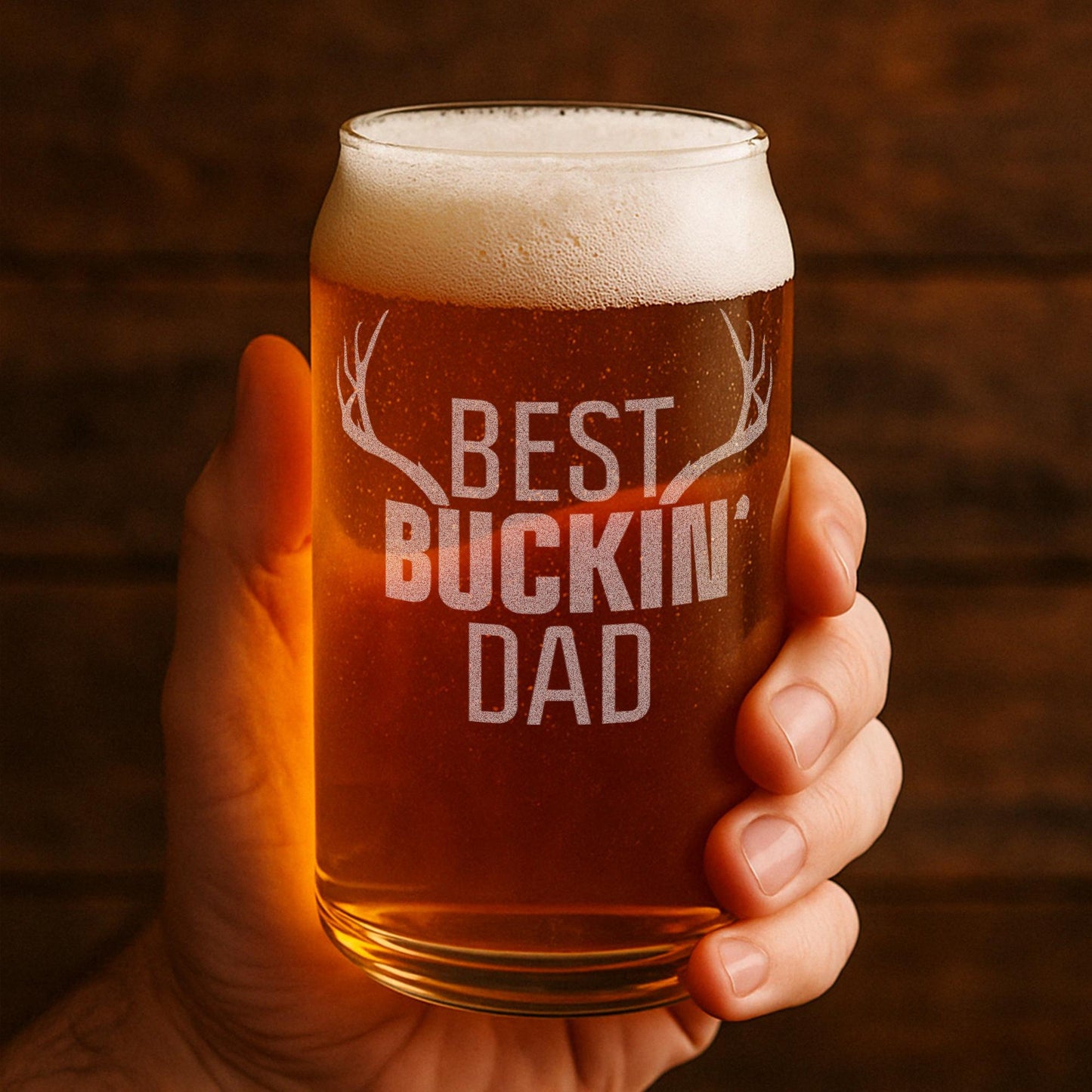 Funny Deer Hunting Whiskey Glass - "Buck Off" or "Best Dad" Engraved Rocks Glass - 11oz Permanent Etched Gift for Hunters, Dad, and Outdoorsmen