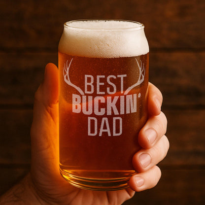 Funny Deer Hunting Whiskey Glass - "Buck Off" or "Best Dad" Engraved Rocks Glass - 11oz Permanent Etched Gift for Hunters, Dad, and Outdoorsmen