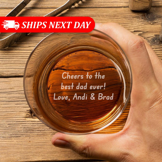 Personalized Whiskey Glass-Handwritten Whiskey Glass-Personalized Handwriting Whiskey Glass-Custom Message Gift-Custom Whiskey Glass