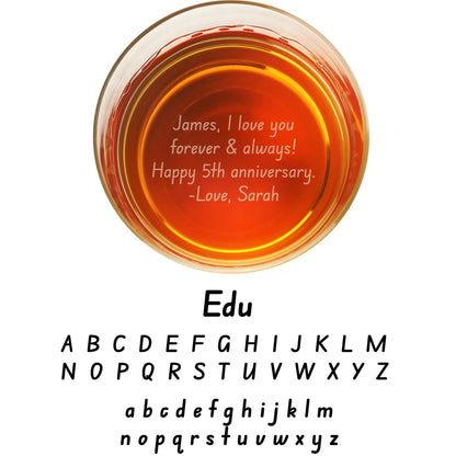 Personalized Whiskey Glass-Handwritten Whiskey Glass-Personalized Handwriting Whiskey Glass-Custom Message Gift-Custom Whiskey Glass