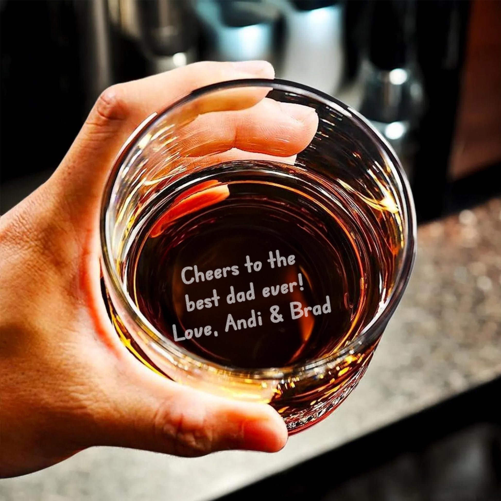 Personalized Whiskey Glass-Handwritten Whiskey Glass-Personalized Handwriting Whiskey Glass-Custom Message Gift-Custom Whiskey Glass