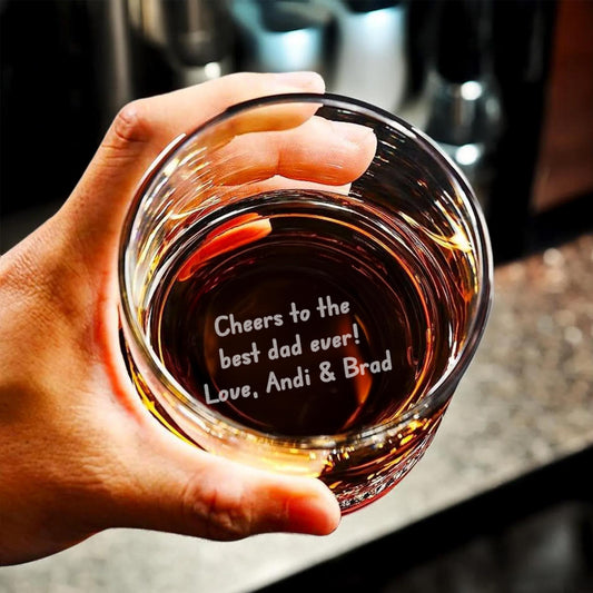 Personalized Whiskey Glass-Handwritten Whiskey Glass-Personalized Handwriting Whiskey Glass-Custom Message Gift-Custom Whiskey Glass