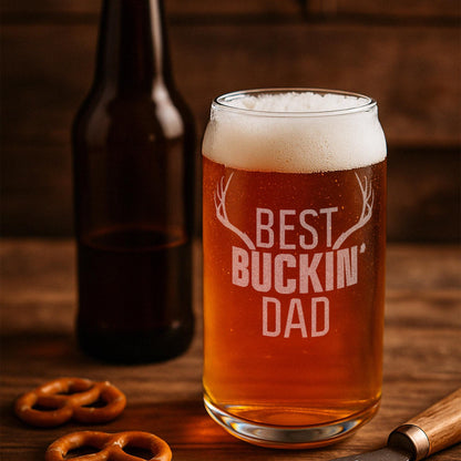 Funny Deer Hunting Whiskey Glass - "Buck Off" or "Best Dad" Engraved Rocks Glass - 11oz Permanent Etched Gift for Hunters, Dad, and Outdoorsmen