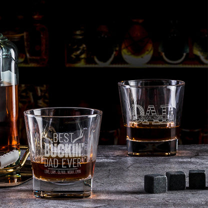 Whiskey Gifts For Men-Whiskey Glass-Fathers Day Whiskey Set-Whiskey Gift Set In Wood Box-Fathers Gift Personalized-Dad Gifts-Birthday Gift